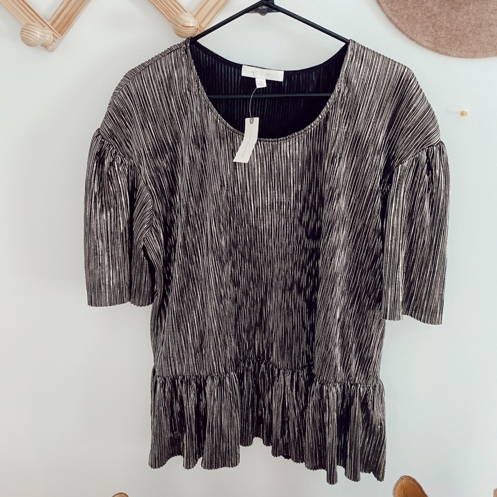 Anthropologie metallic shirt